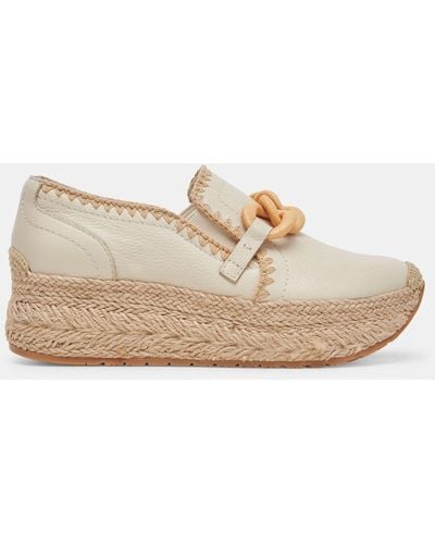 Dolce Vita Jhenee Espadrille Sneakers Ivory Leather - Natural