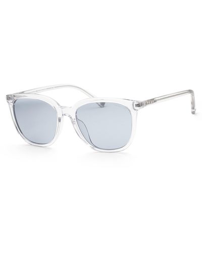 COACH 55mm Clear Sunglasses - White
