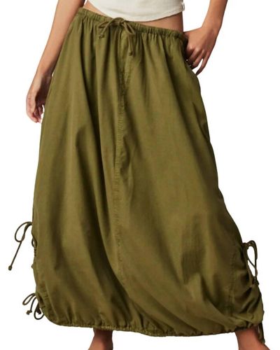 Free People Picture Perfect Parachute Skirt - Green