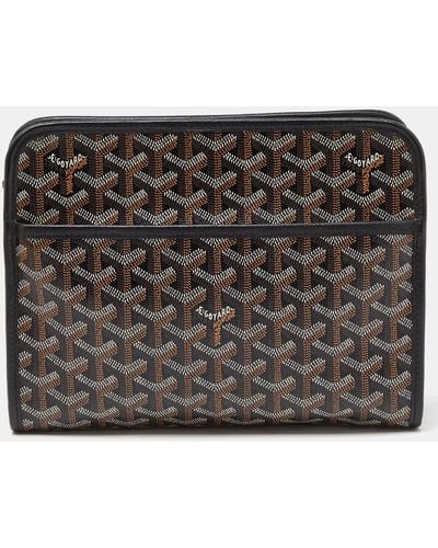 Goyard Ine Coated Canvas Jouvence Mm Toiletry Pouch - Metallic