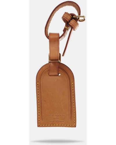 Louis Vuitton Vachetta Leather luggage Name Tag & Strap Holder - Brown
