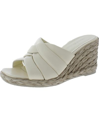 Vince Leather Mule Sandals - Gray