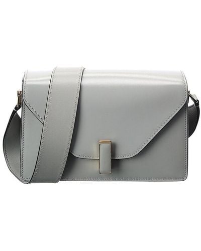 Valextra Iside Leather Shoulder Bag - Gray