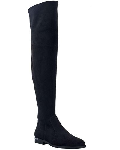 Marc Fisher Renn Faux Suede Tall Over-the-knee Boots - Black