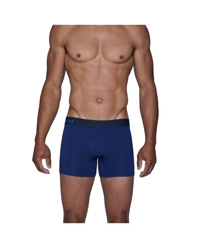 Wood Boxer Brief With Fly - Blue