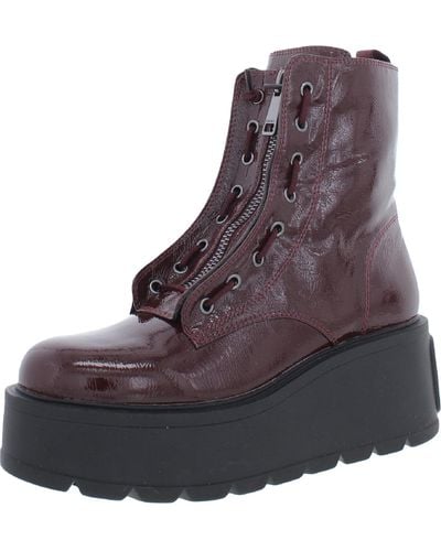 DKNY Harli Pull On Outdoors Ankle Boots - Purple