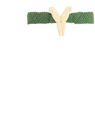 JUAN DE DIOS Braided Parrot Buckle Belt In Green
