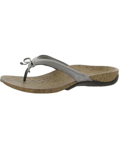 Vionic Cassie Slip On Flats Thong Sandals - Multicolor