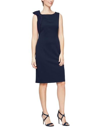SLNY Semi-formal Above-knee Sheath Dress - Blue