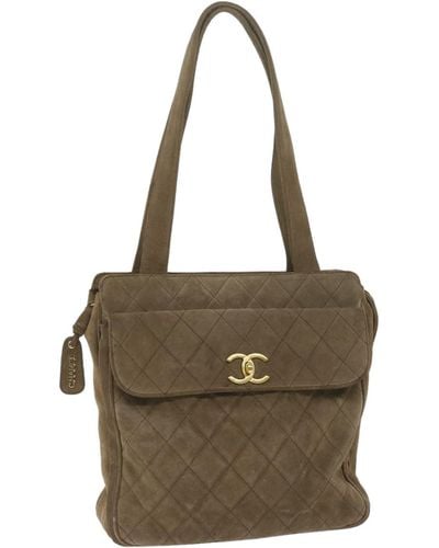 Chanel Suede Shoulder Bag (pre-owned) - Brown