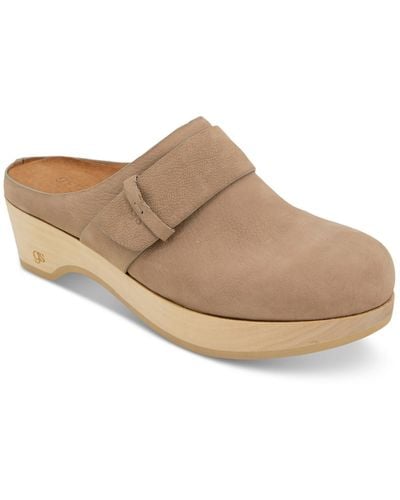 Gentle Souls Henley Leather Slip-on Clogs - Brown