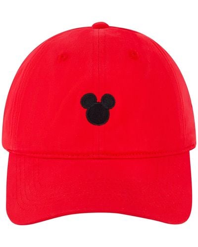 Disney Mickey Adjustable Baseball Embroidery Cap - Red