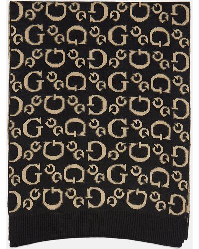 Guess Factory Enlarged Logo Scarf - Black