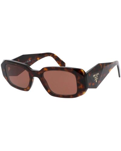 Prada Pr 17ws 2au03u 49mm Rectangle Sunglasses - Black