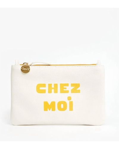 Clare V. Wallet Clutch With Tabs In Chez Moi/chez Toi - Metallic