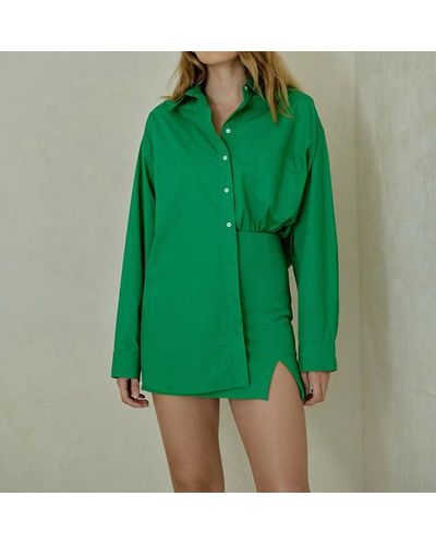 Lucy Paris Toni Button-down Shirt - Green