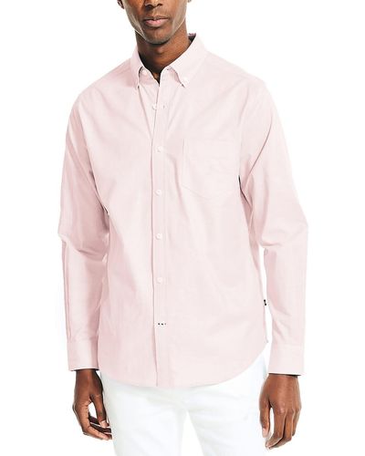 Nautica Cotton Office Button-down Shirt - Pink