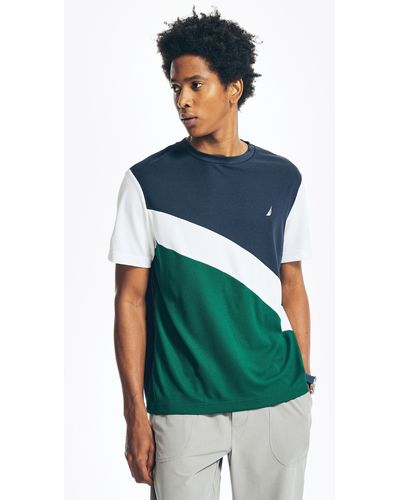 Nautica Navtech Sustainably Crafted Colorblock T-shirt - Green