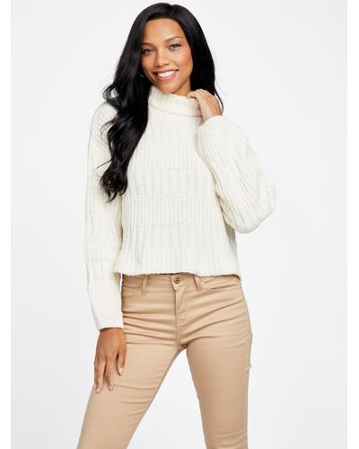 Guess Factory Kelly Turtleneck Sweater - White