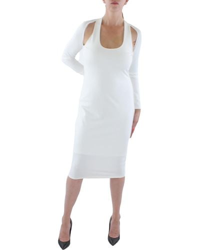 Bebe Cutout Midi Bodycon Dress - White