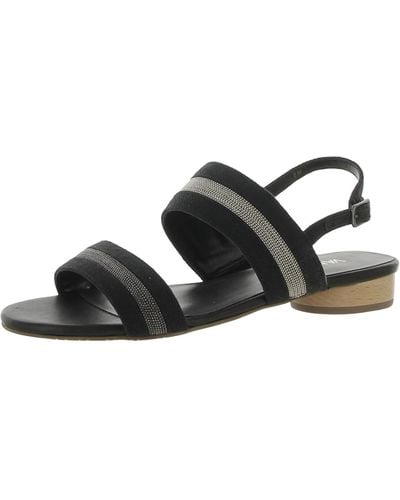 Vaneli Brylee Embellished Buckle Slingback Sandals - Black