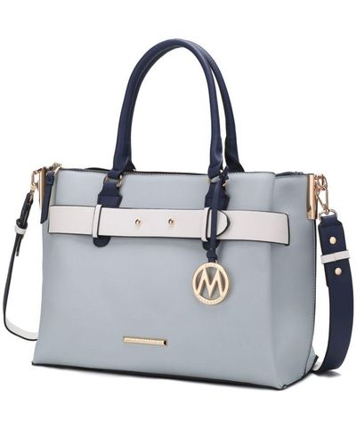 MKF Collection by Mia K Jamie Satchel Handbag For - Blue
