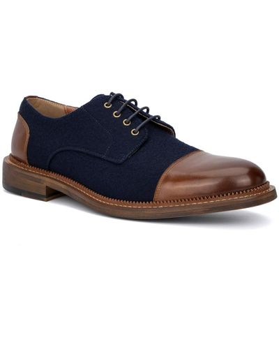 Vintage Foundry Leather Lace-up Oxfords - Blue