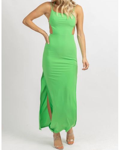 Olivaceous Envy Strappy Back Maxi Dress - Green