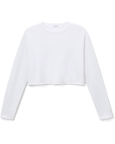 PERFECTWHITETEE The Candace Crop Top - White