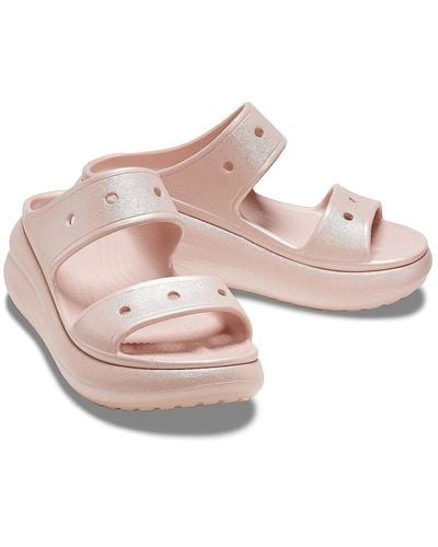 Crocs™ Classic Crush 208602-6ty Clay Simmer Slip-on Sandals Cro102 - Pink