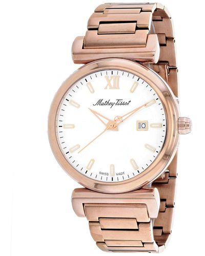 Mathey-Tissot White Dial Watch - Pink