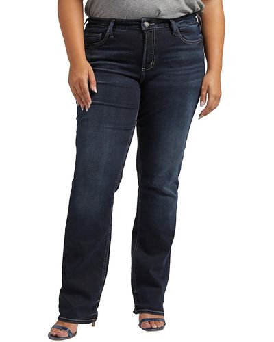 Silver Jeans Co. Suki Mid-rise Slim Bootcut Jeans - Blue