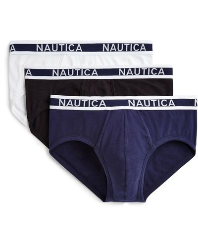Nautica Stretch Cotton Boxer Briefs, 3-pack - Blue