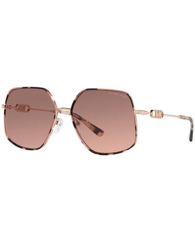 Michael Kors 59mm Rose Gold / Pink Tortoise Sunglasses - Black