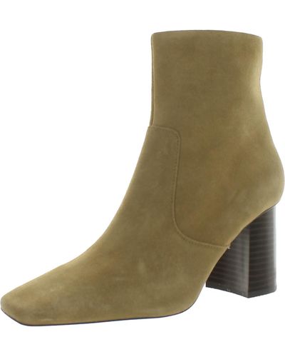 Mng Leather Ankle Boots - Green