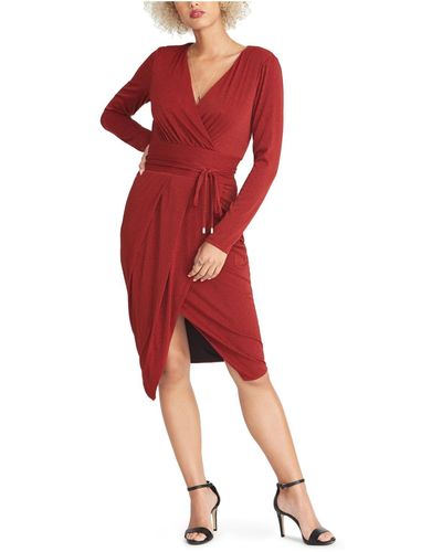 Rachel Roy Metallic Knee-length Fit & Flare Dress - Red