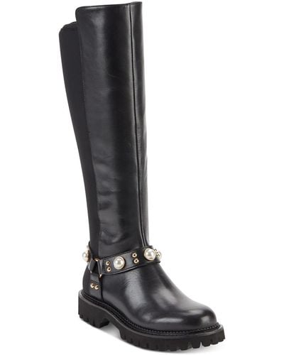 Karl Lagerfeld Renley Tall Pull On Knee-high Boots - Black
