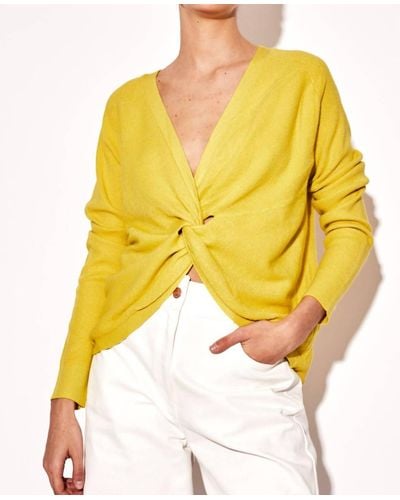 DELUC Chara Wrap Sweater - Yellow