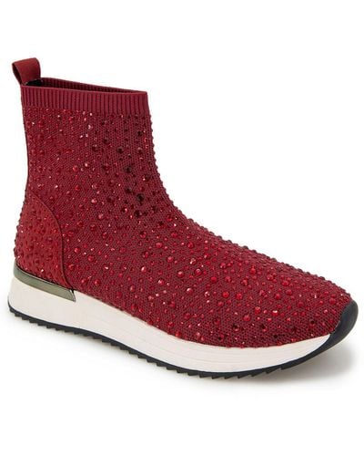 Kenneth Cole Cameron Jewel High Top High Top Slip On Casual And Fashion Sneakers - Red