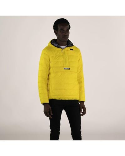Members Only Popover Puffer Jacket - Yellow