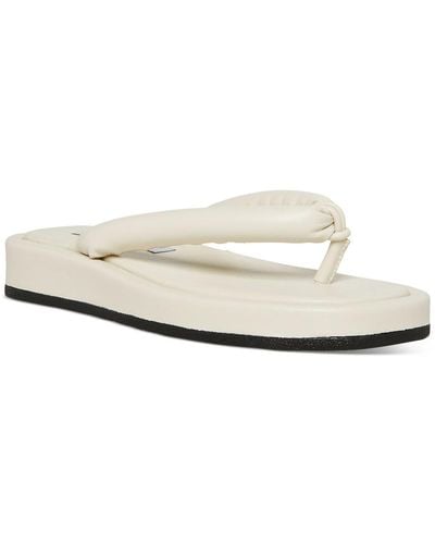 Steve Madden Fango Puffer Flip-flop Thong Sandals - White