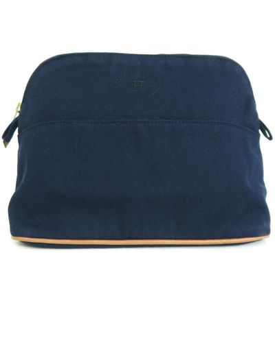 Hermès Bolide Cotton Clutch Bag (pre-owned) - Blue