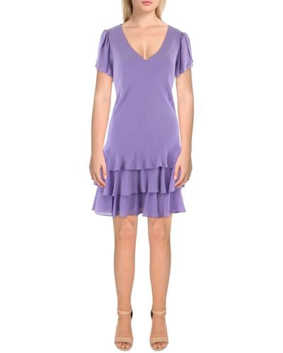 Lauren by Ralph Lauren Georgette Drop-waist Shift Dress - Purple