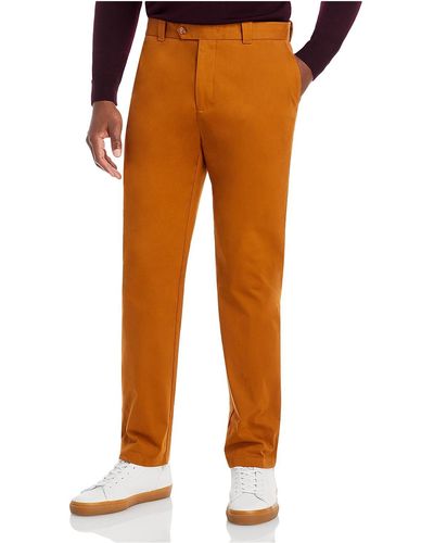 The Men's Store Tailored Fit Work Wear Straight Leg Pants - Orange