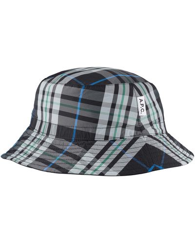 A.P.C. Reversible Mark Bucket Hat - Blue
