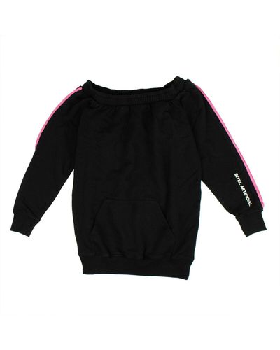 Marcelo Burlon And Pink Boat Collar Sweatshirt - Black