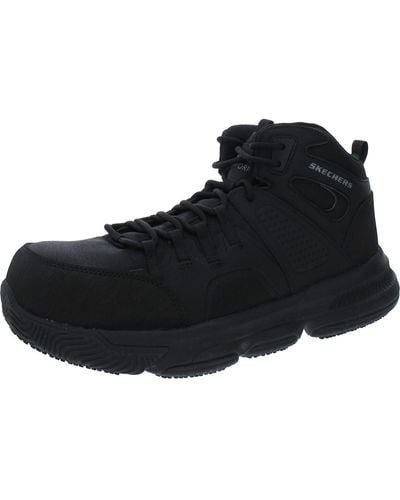 Skechers Arjon Leather Work & Safety Boots - Black