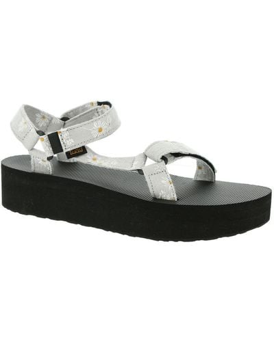 Teva Universal Gloriosa Printed Platform Flatform Sandals - Gray