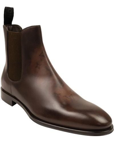 Louis Vuitton Brown Minister Leather Chelsea Ankle Boots