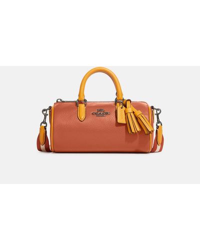 Katy satchel with sunset motif clearance